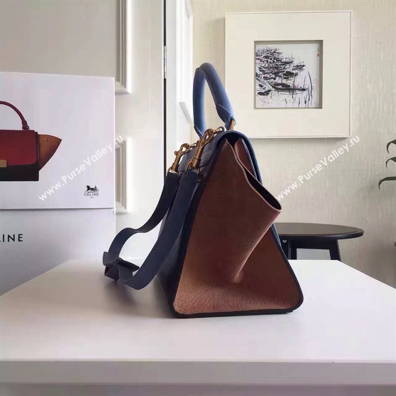 Celine tri-colors blue Trapeze black bag 4506