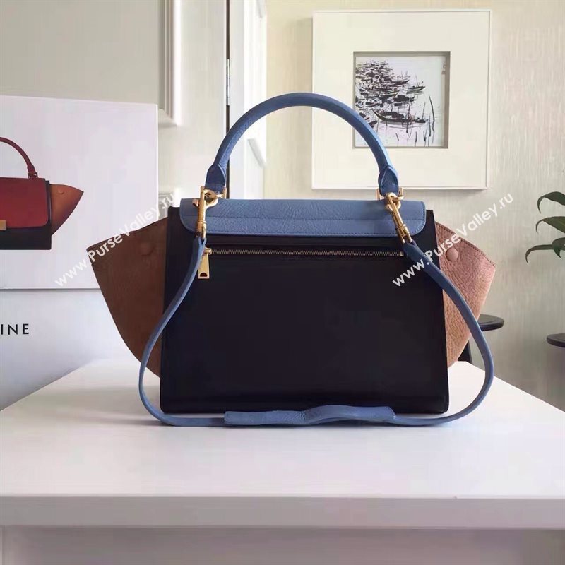 Celine tri-colors blue Trapeze black bag 4506