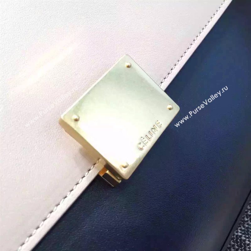 Celine tri-colors black gray Trapeze suede bag 4507