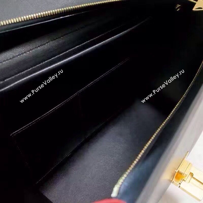 Celine tri-colors black v Trapeze red bag 4508