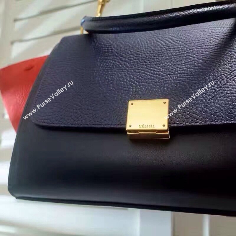 Celine tri-colors black v Trapeze red bag 4508