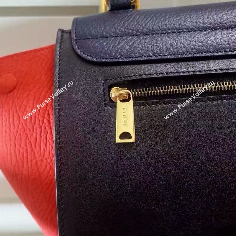 Celine tri-colors black v Trapeze red bag 4508