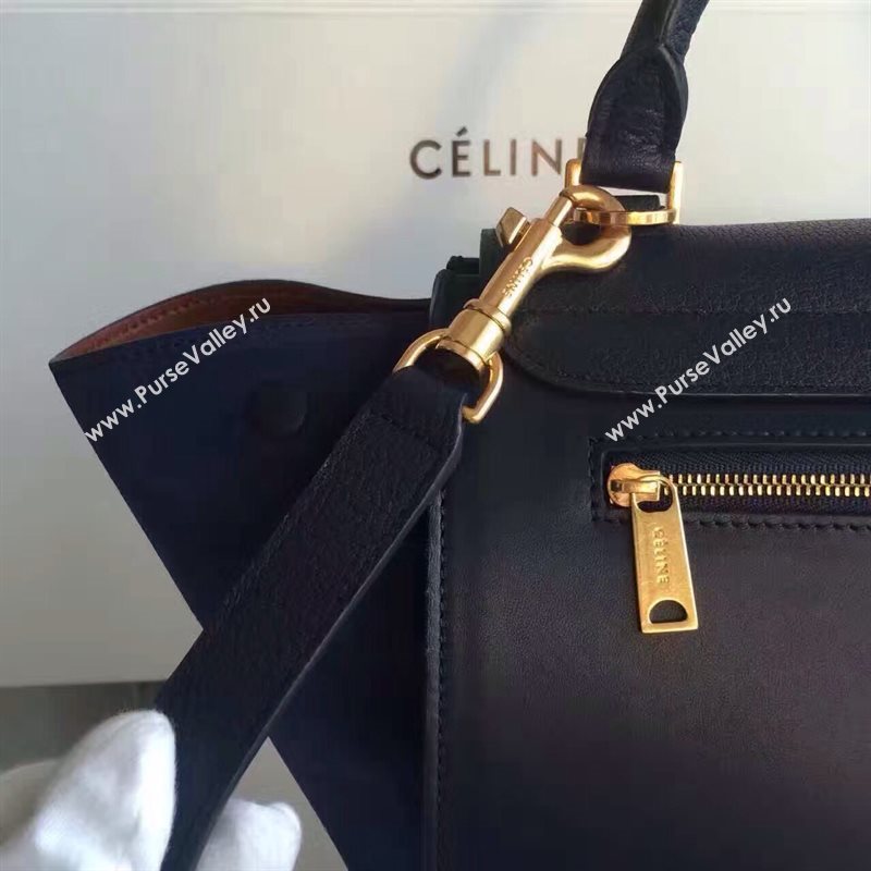 Celine tri-colors black v Trapeze sude bag 4509