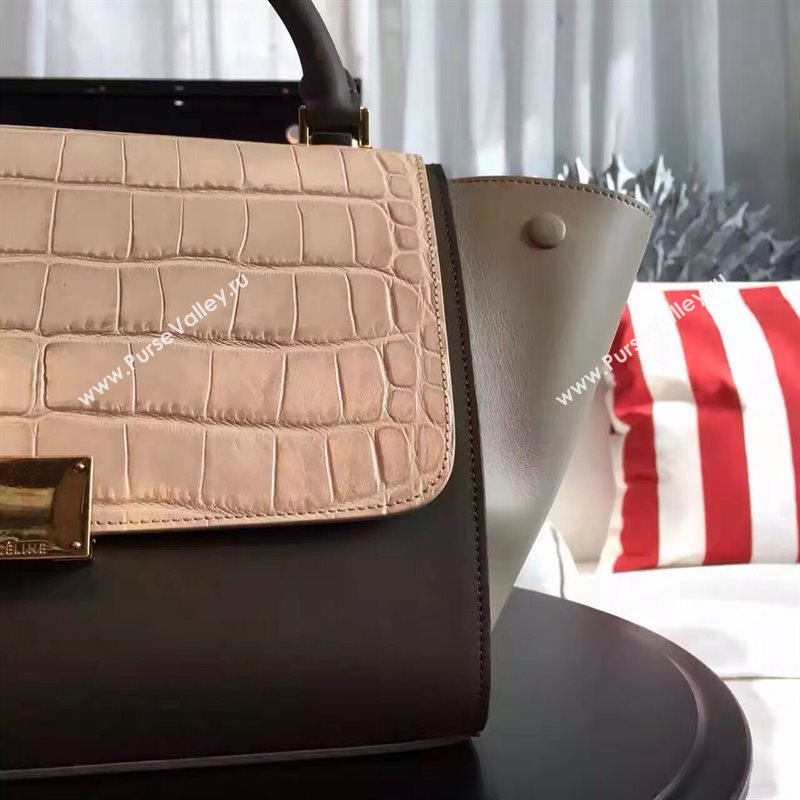 Celine tri-colors tan v Trapeze gray bag 4510