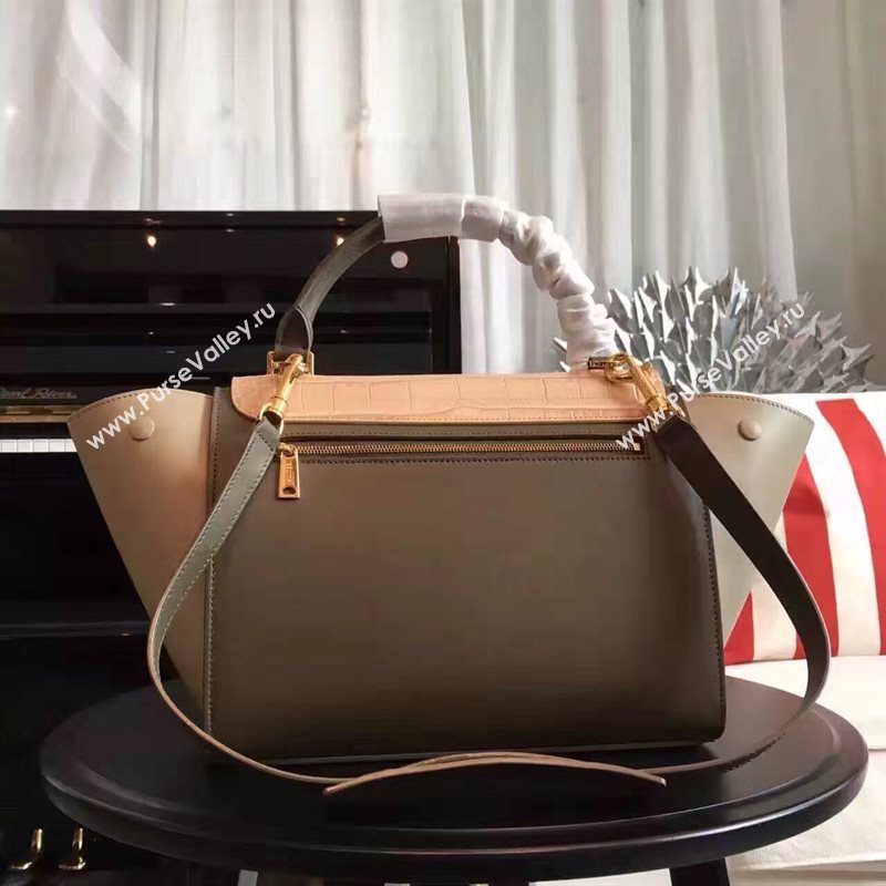 Celine tri-colors tan v Trapeze gray bag 4510