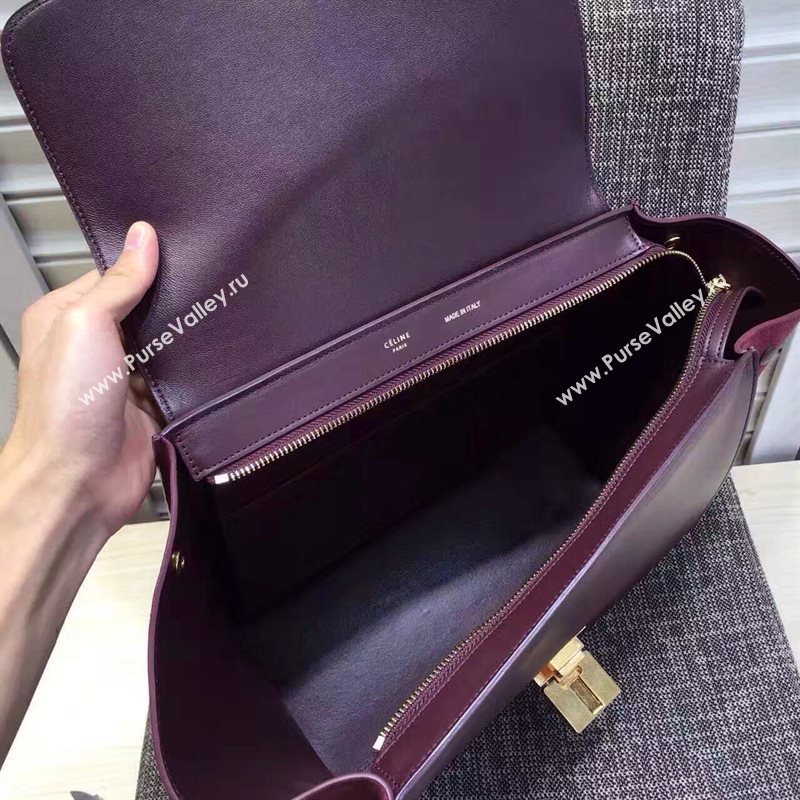 Celine tri-colors wine Trapeze suede bag 4512
