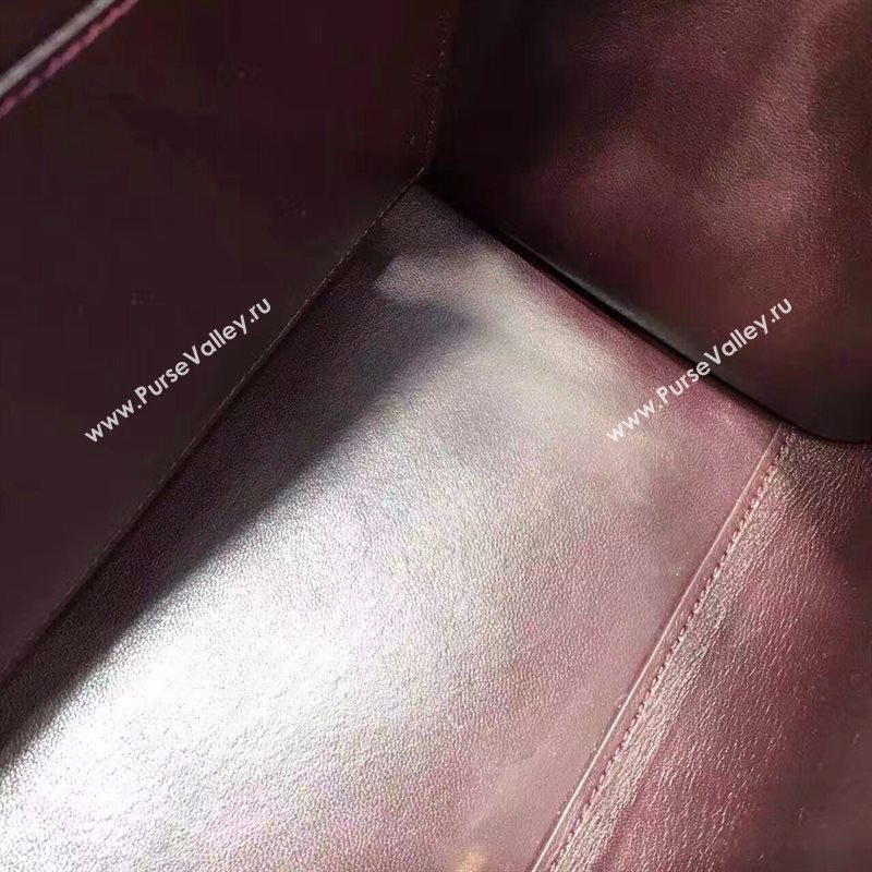 Celine tri-colors wine Trapeze suede bag 4512