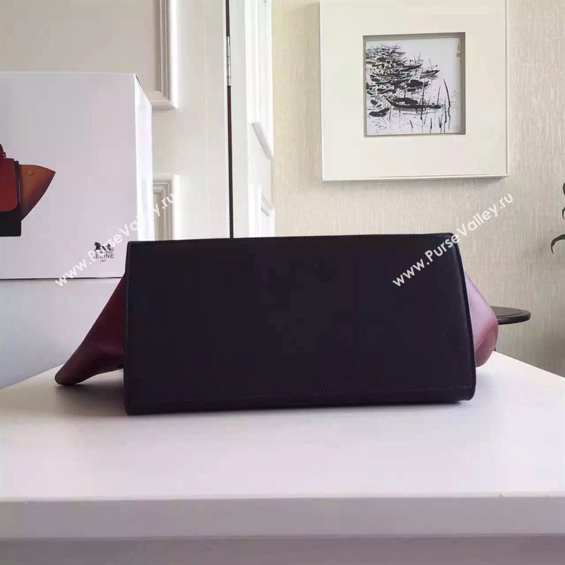 Celine tri-colors red Trapeze wine bag 4513