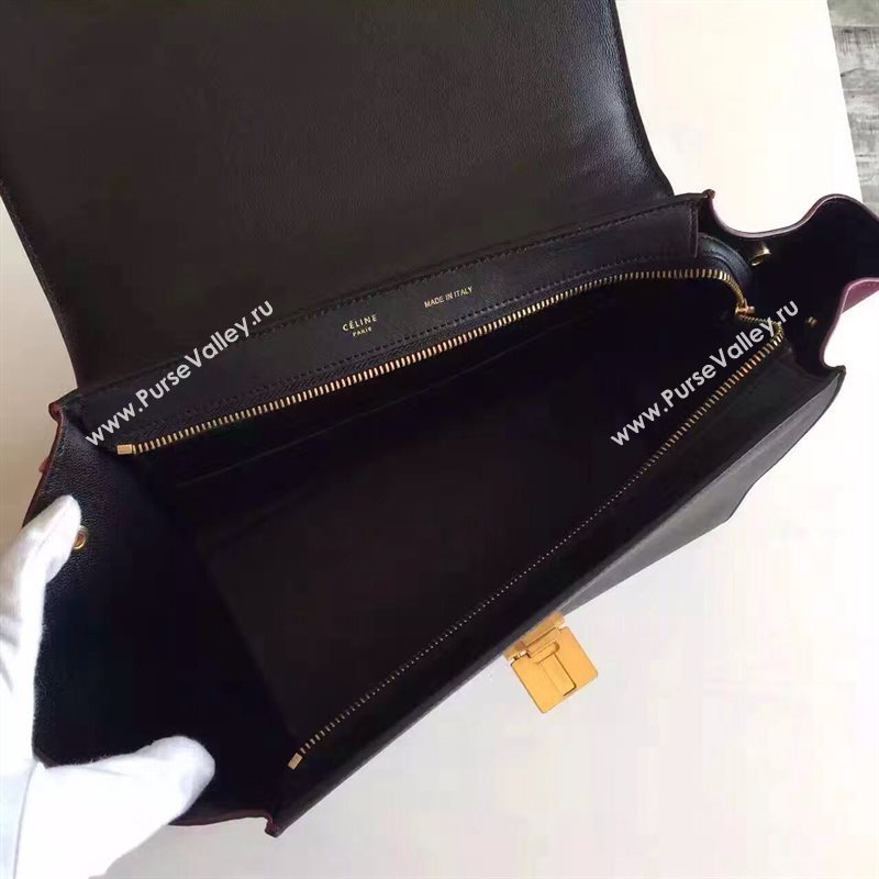 Celine tri-colors red Trapeze wine bag 4513