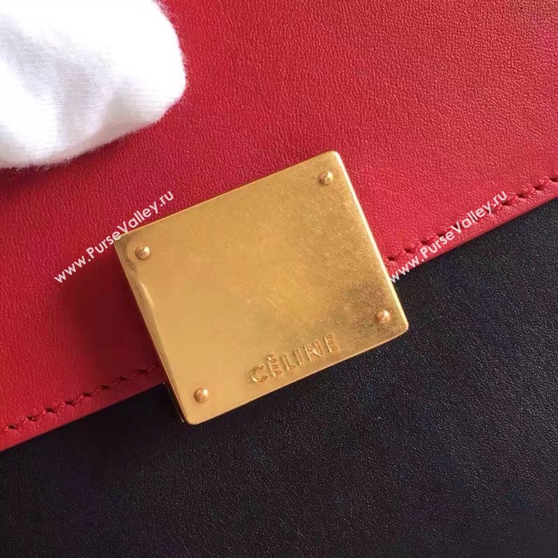 Celine tri-colors red Trapeze wine bag 4513