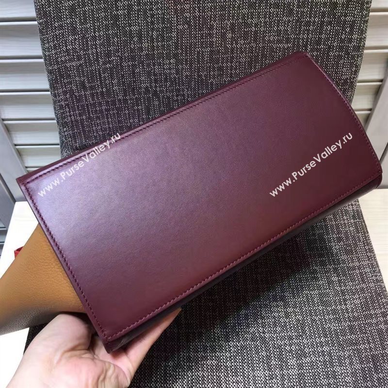 Celine tri-colors red Trapeze tan bag 4514