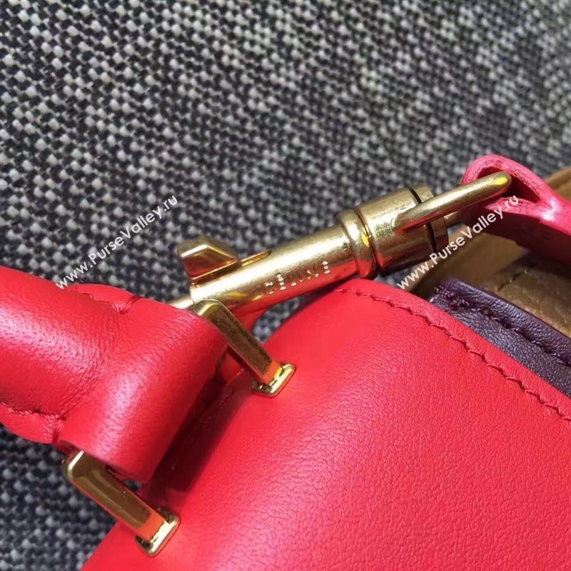 Celine tri-colors red Trapeze tan bag 4514