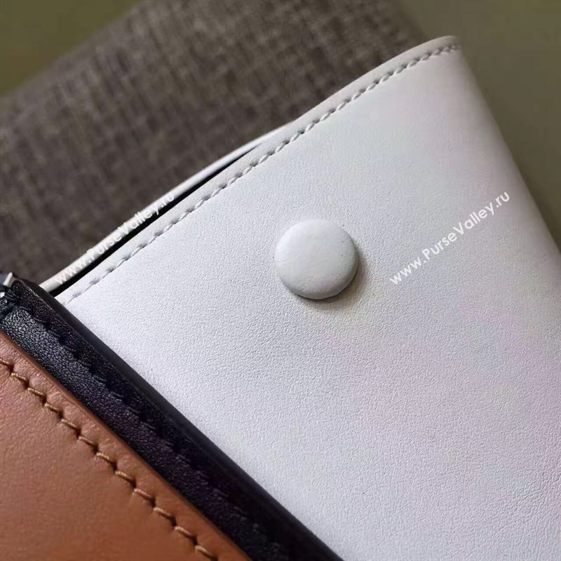 Celine tri-colors tan Trapeze white bag 4515