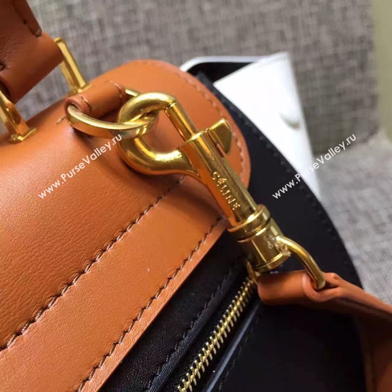 Celine tri-colors tan Trapeze white bag 4515