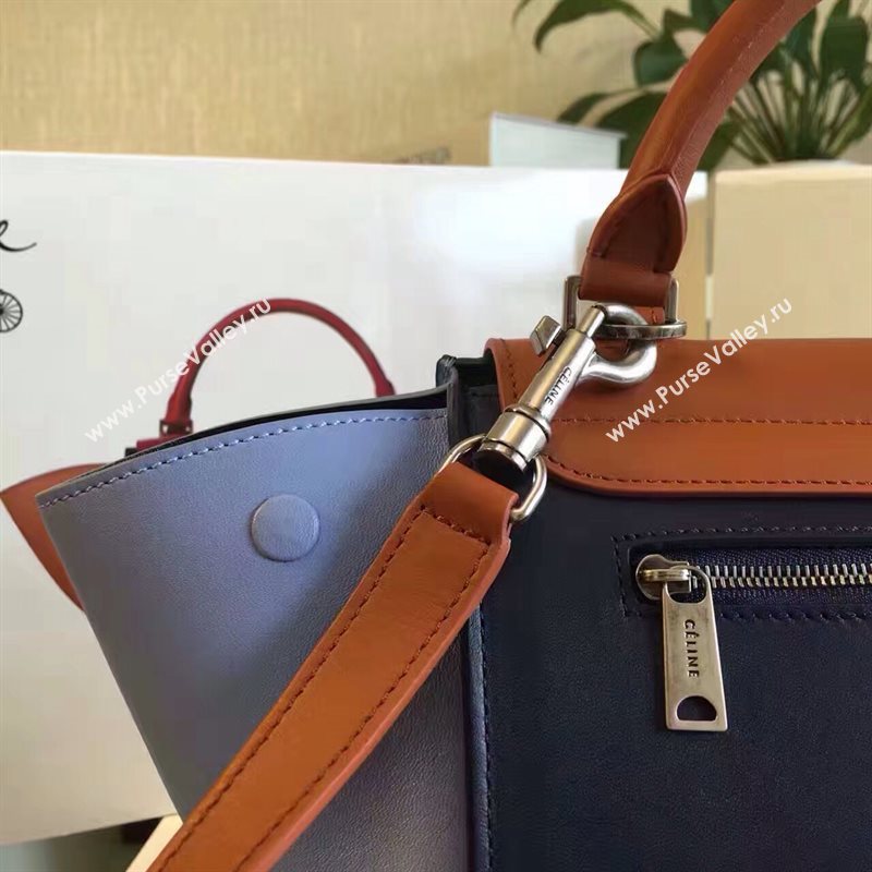 Celine tri-colors coffee v Trapeze sky bag 4516