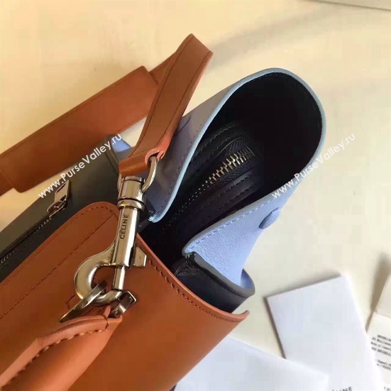 Celine tri-colors coffee v Trapeze sky bag 4516