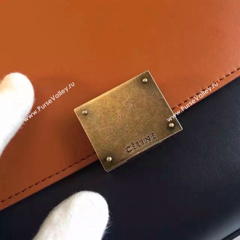 Celine tri-colors coffee v Trapeze sky bag 4516