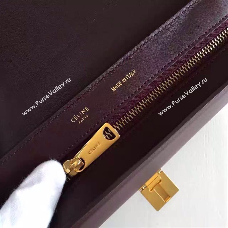 Celine tri-colors wine v Trapeze white bag 4517