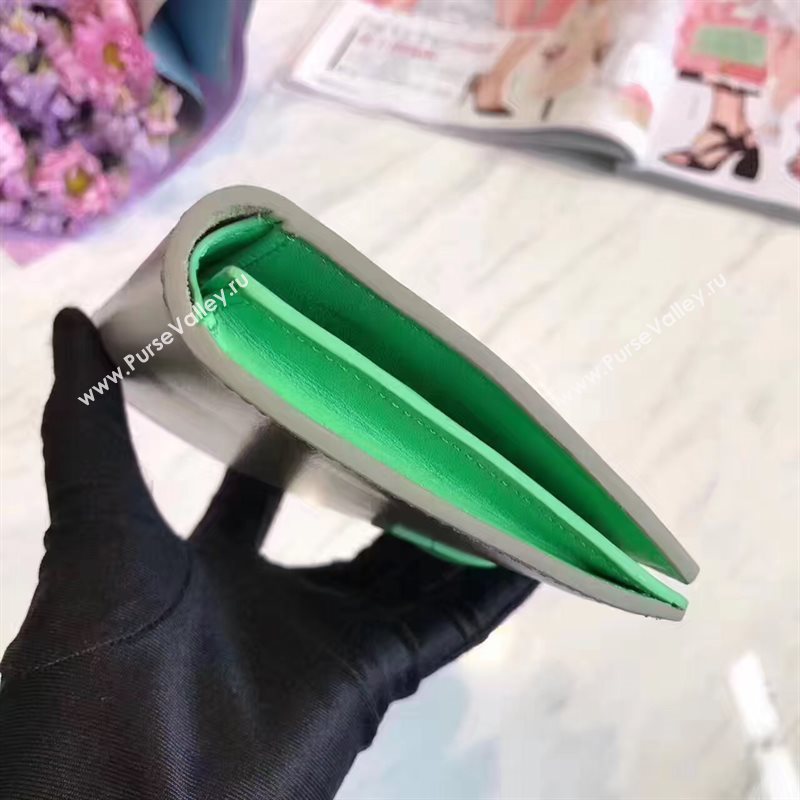 Celine gray v wallet green bag 4521