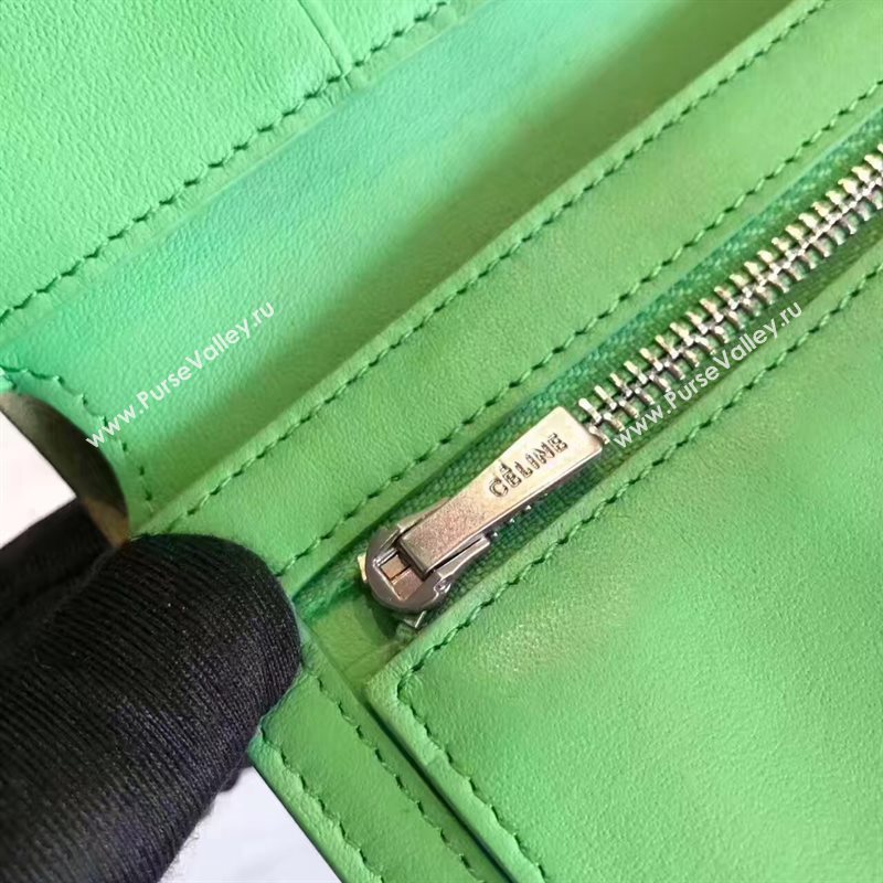 Celine gray v wallet green bag 4521