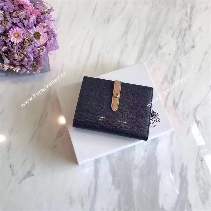 Celine black v wallet tan bag 4522