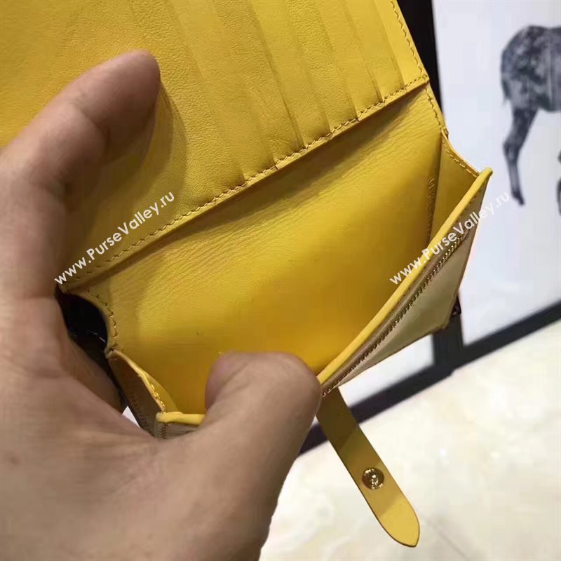 Celine black v wallet yellow bag 4523