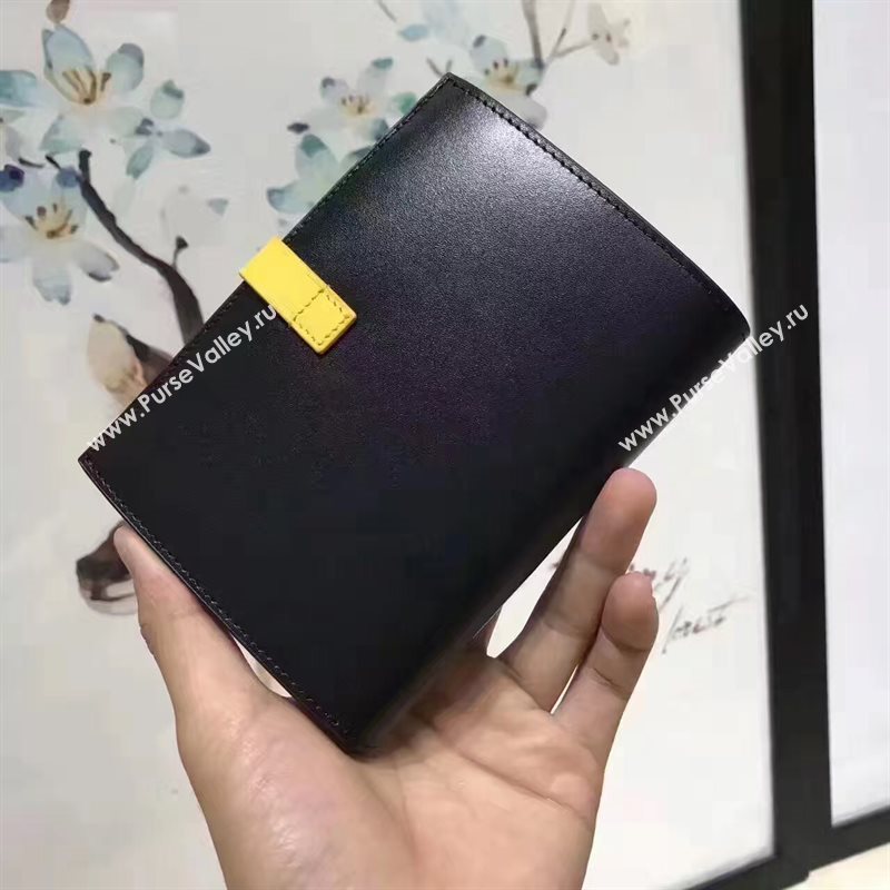 Celine black v wallet yellow bag 4523