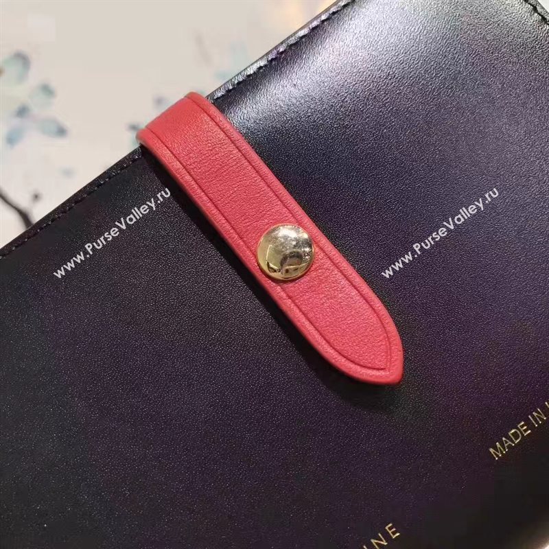 Celine black v wallet red bag 4524