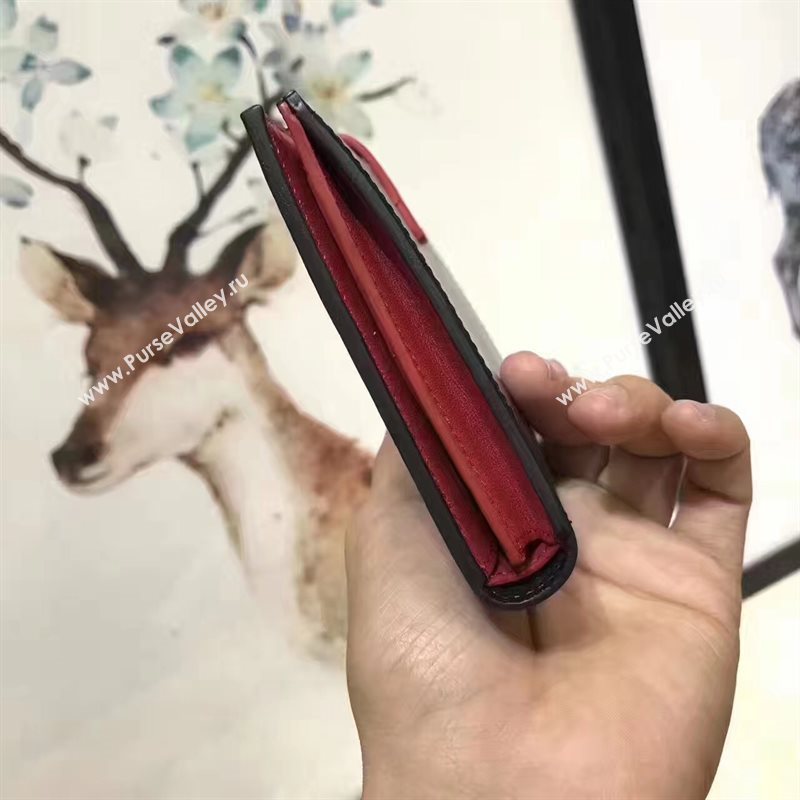 Celine black v wallet red bag 4524