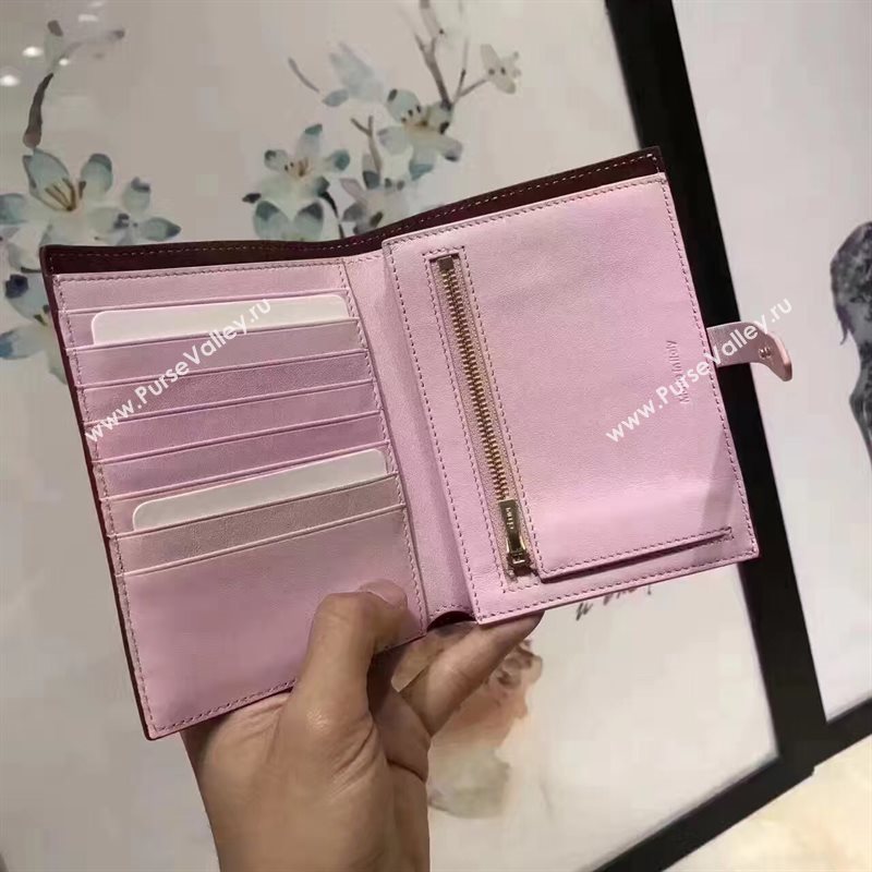 Celine wine v wallet pink bag 4525