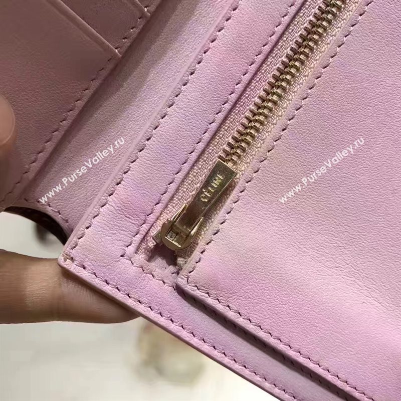 Celine wine v wallet pink bag 4525