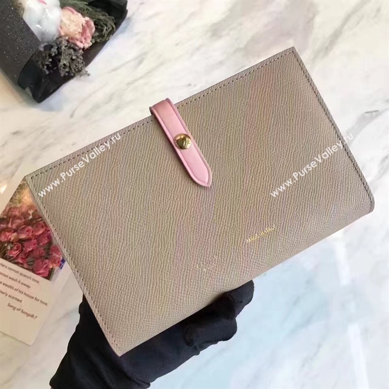 Celine large nude v wallet pink bag 4527