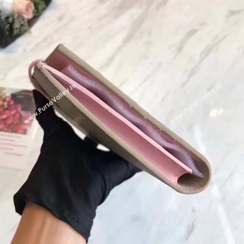 Celine large nude v wallet pink bag 4527