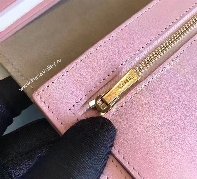 Celine large nude v wallet pink bag 4527