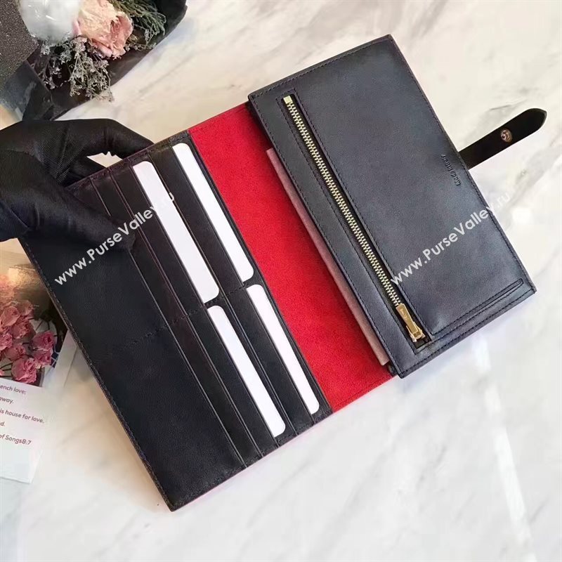 Celine large red v wallet black bag 4528