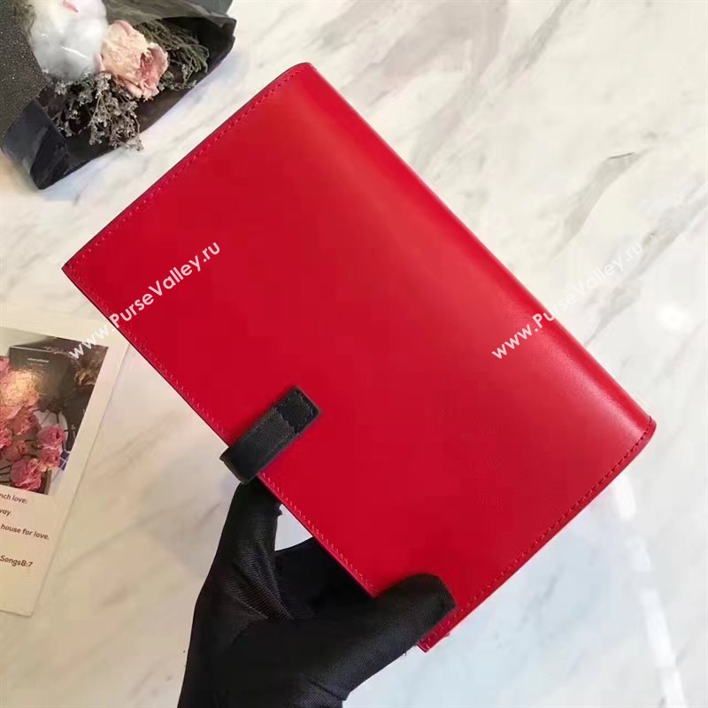 Celine large red v wallet black bag 4528