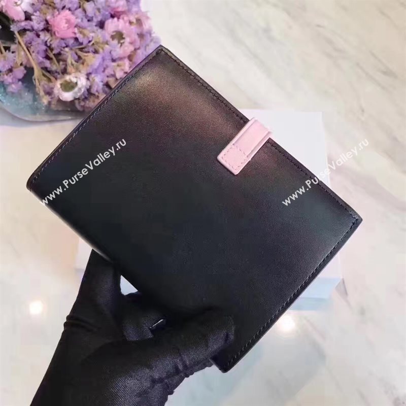 Celine black v wallet pink bag 4531