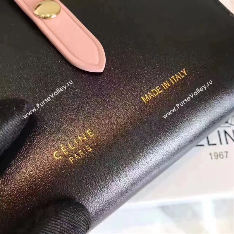Celine black v wallet pink bag 4531