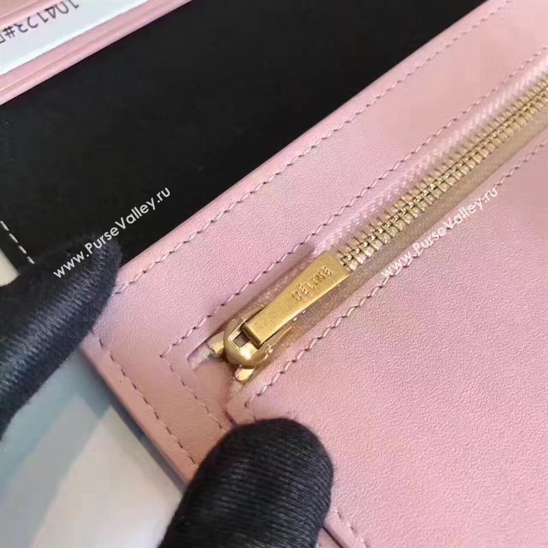 Celine large black v wallet pink bag 4532