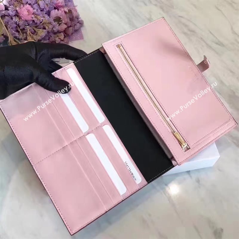 Celine large black v wallet pink bag 4532