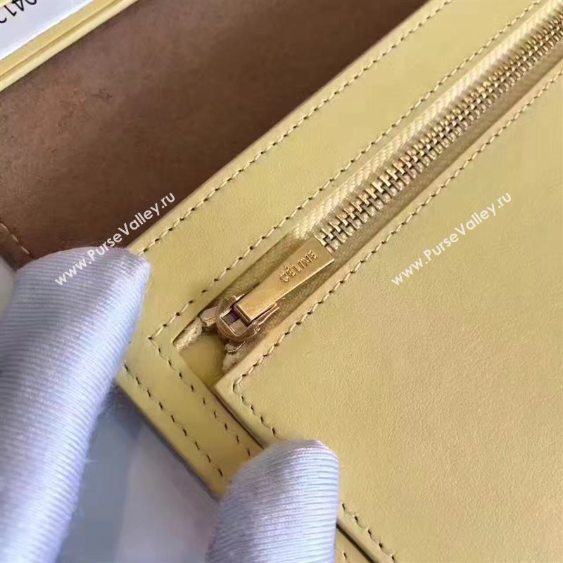 Celine large tan v wallet yellow bag 4534