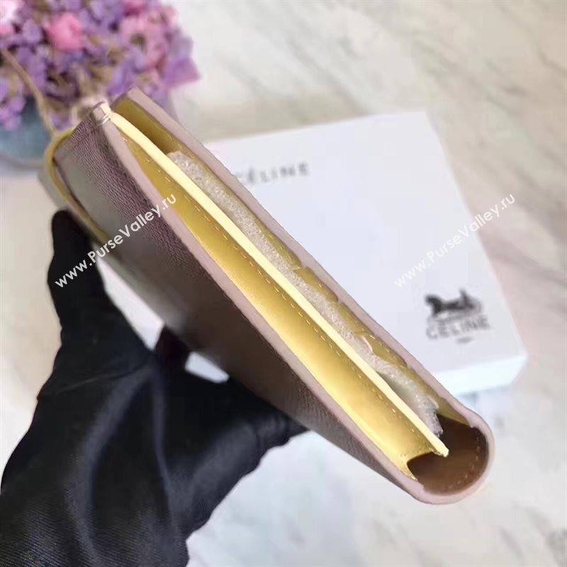Celine large tan v wallet yellow bag 4534