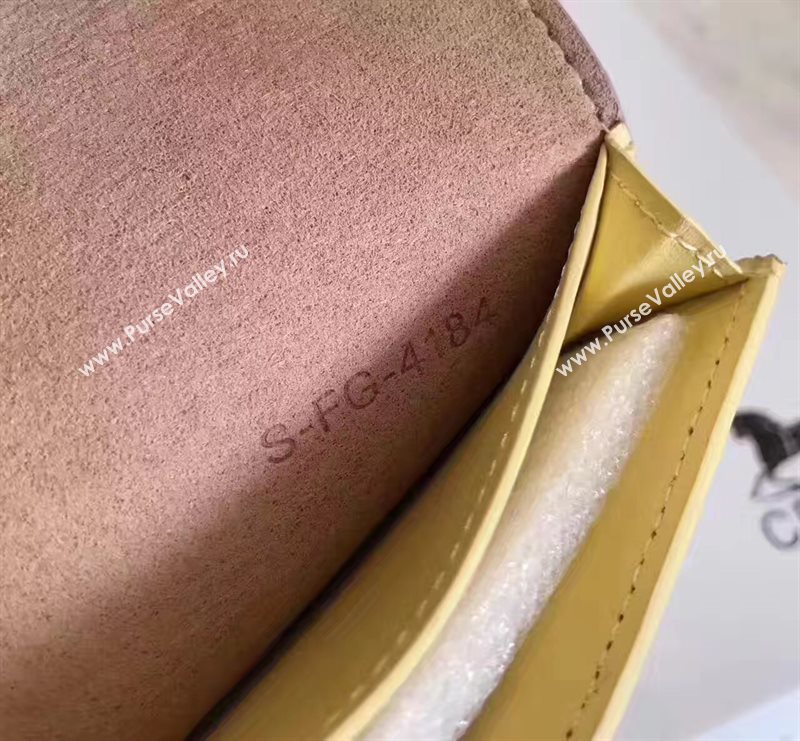 Celine large tan v wallet yellow bag 4534