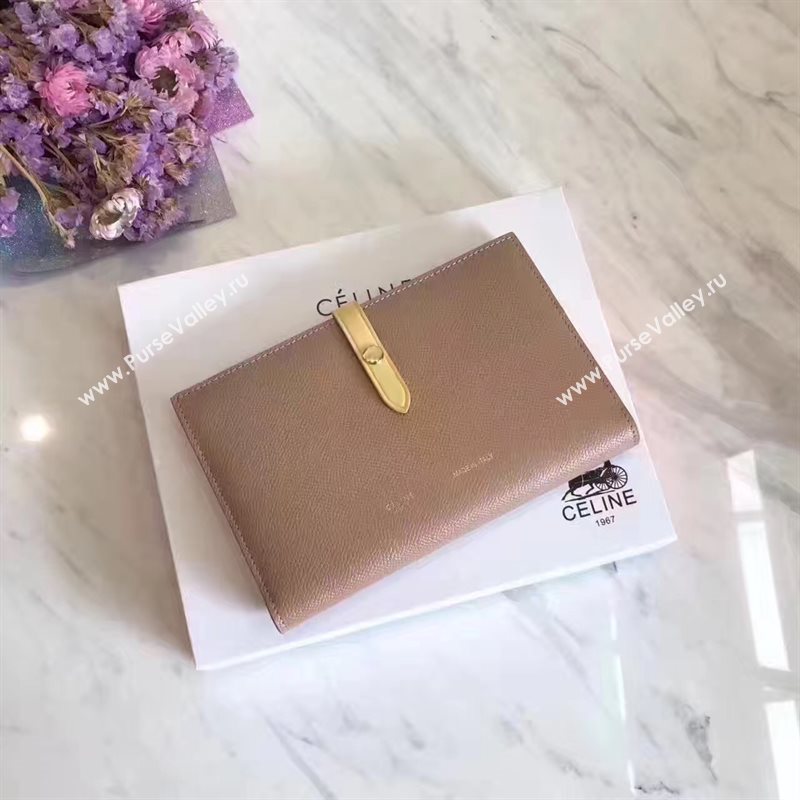 Celine large tan v wallet yellow bag 4534