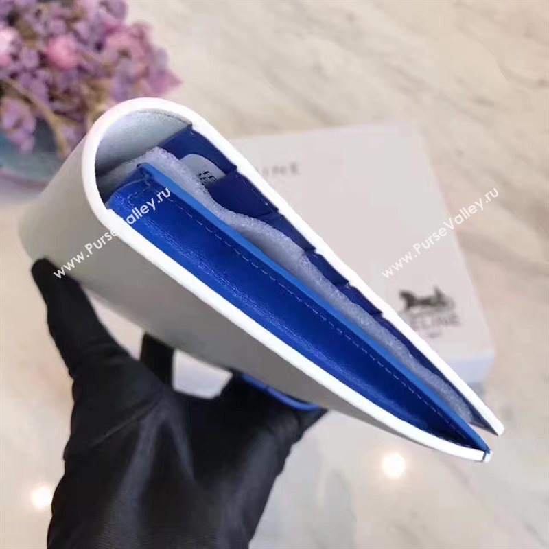 Celine large white v wallet navy bag 4536