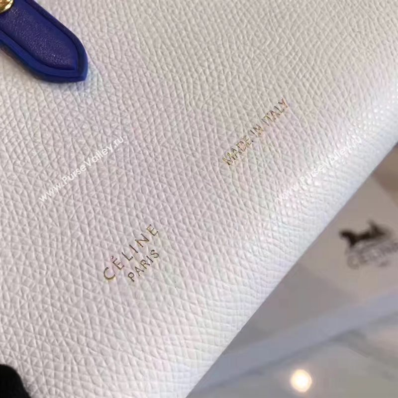 Celine large white v wallet navy bag 4536