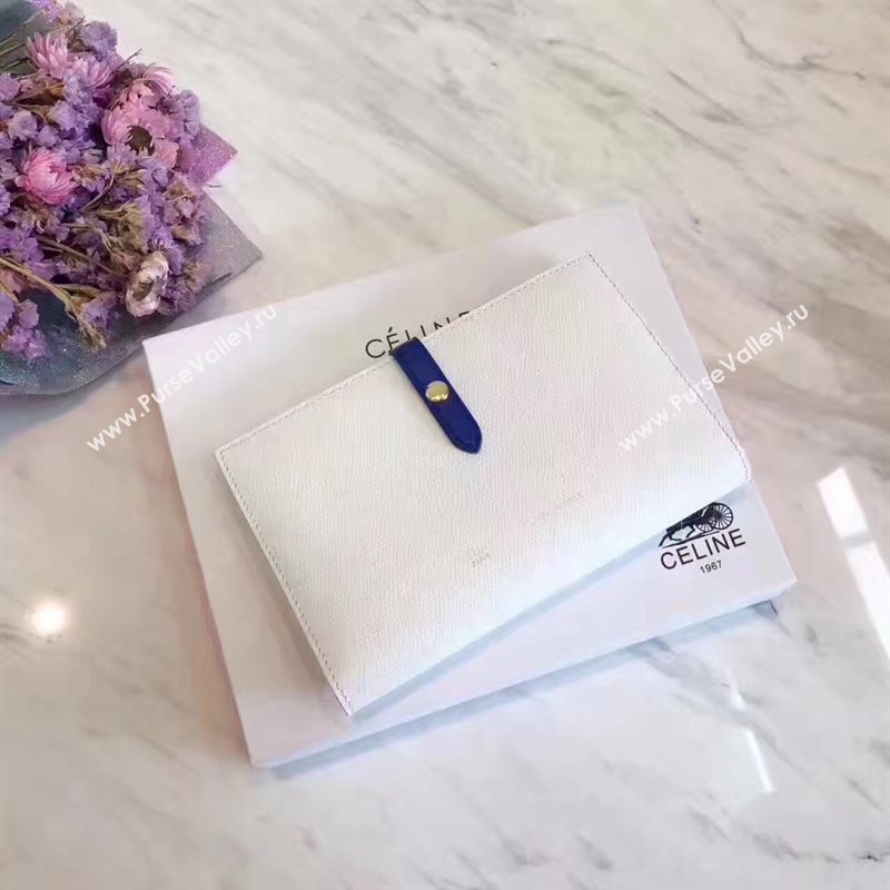 Celine large white v wallet navy bag 4536