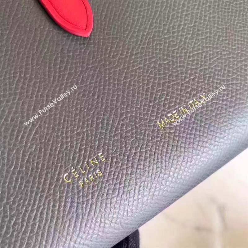 Celine large gray v wallet red bag 4538