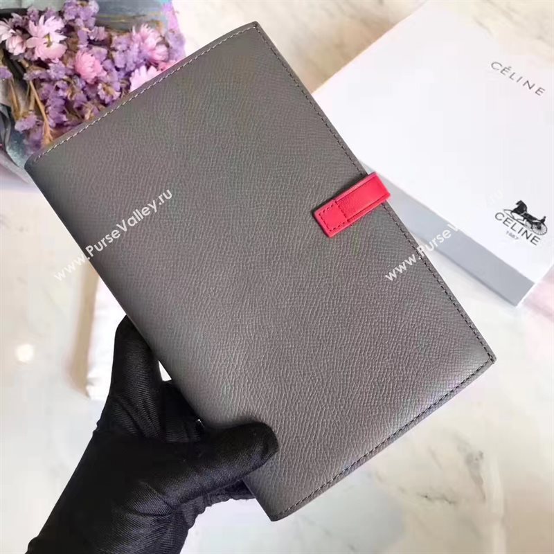 Celine large gray v wallet red bag 4538