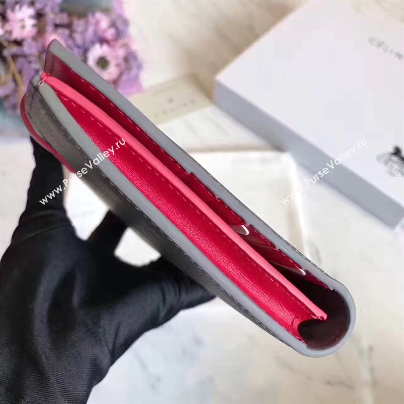 Celine large gray v wallet red bag 4538